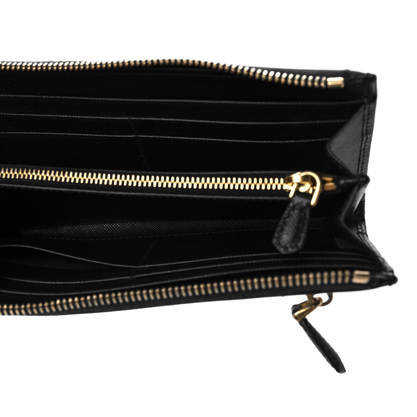 Saffiano Zip Around Wallet Black