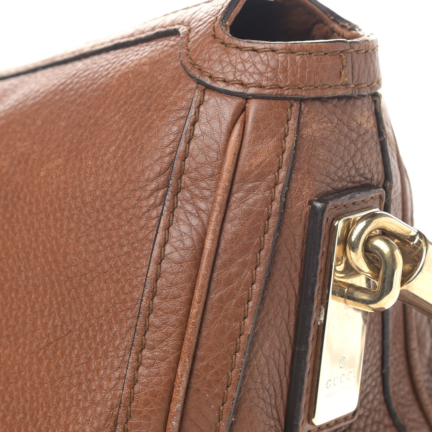 Gucci Pebbled Calfskin Large Bella Hobo Cuir 15 of 21