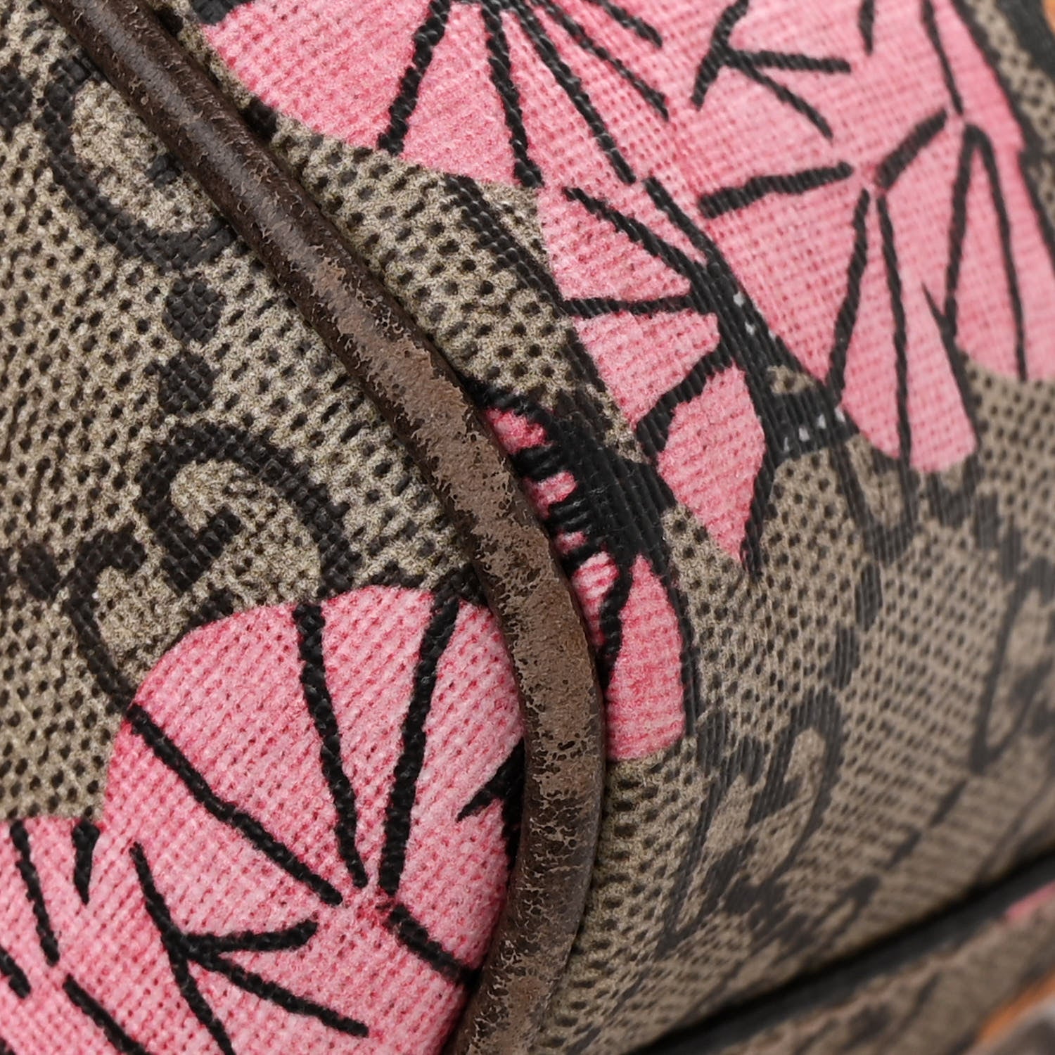 Gucci GG Supreme Monogram Bengal Medium Boston Beige PInk 11 of 15