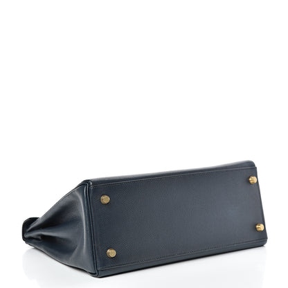 Hermes Courchevel Retourne Kelly 28 Bleu Marine 4 of 48