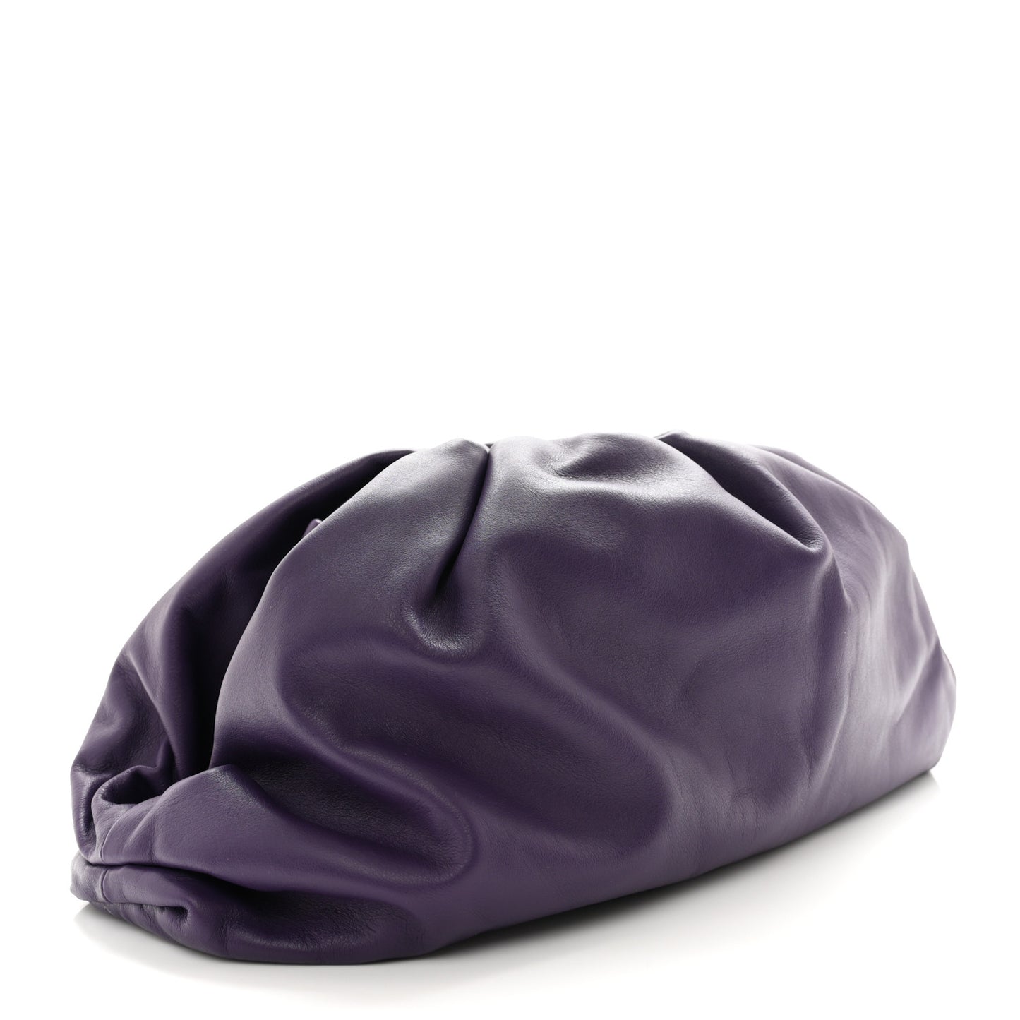 Smooth Butter Calf The Pouch Oversized Clutch Raisin