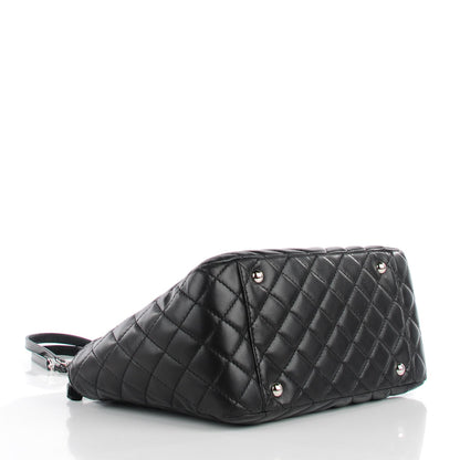 Chanel Lambskin Surpique Chevron Quilted Tote Black 4 of 8