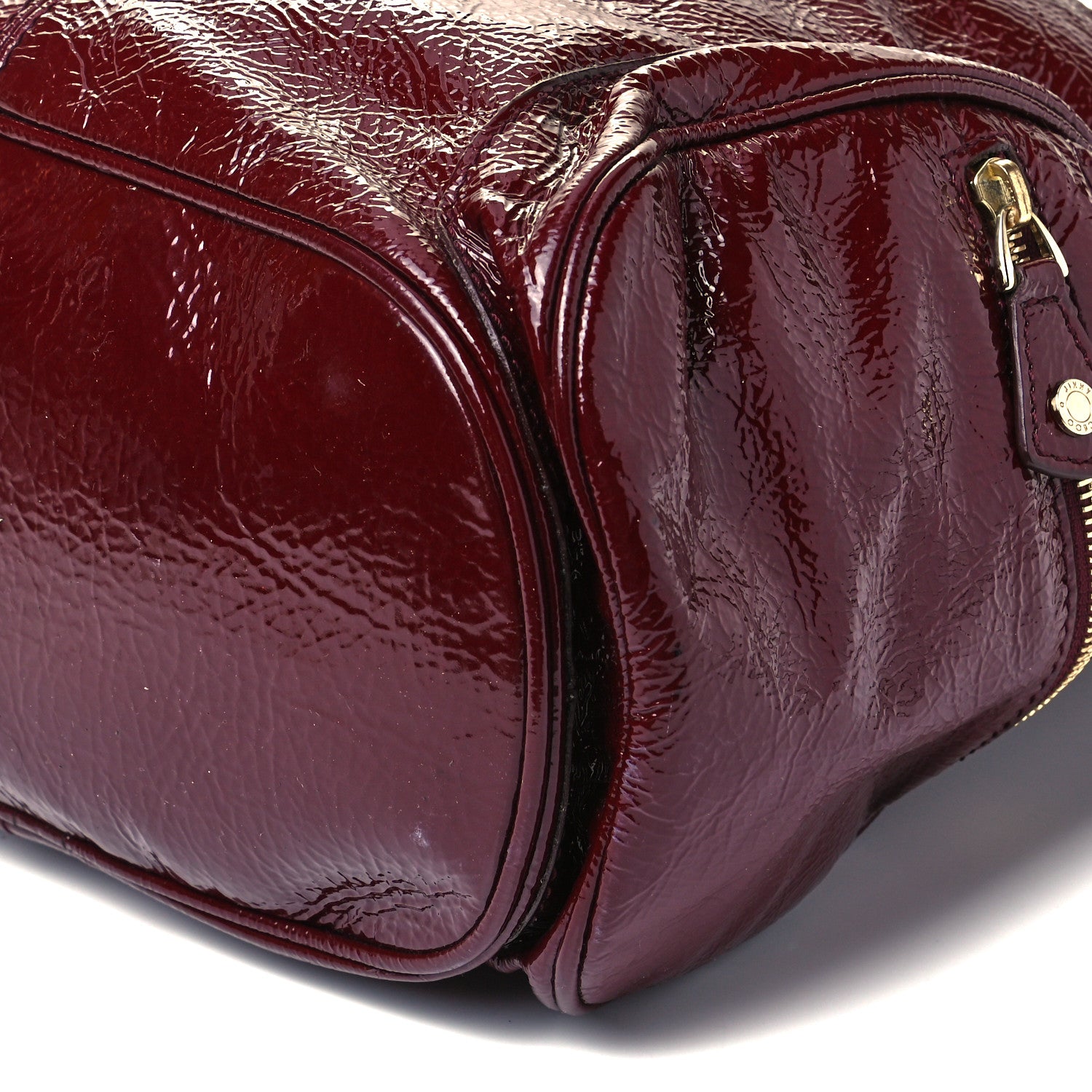 Jimmy Choo Crushed Patent Ramona Bucket Burgundy 8 of 10