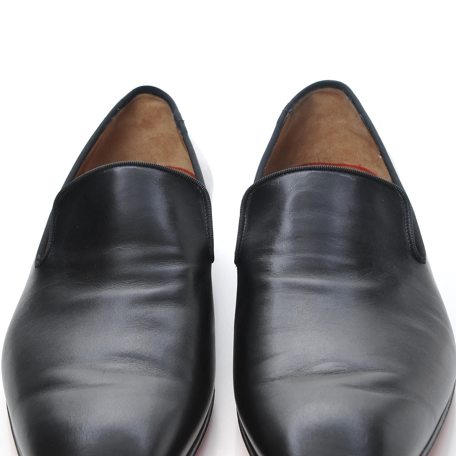 Christian Louboutin Mens Calfskin Brosse Dandelion Flat Loafers 45.5 Black 10 of 11