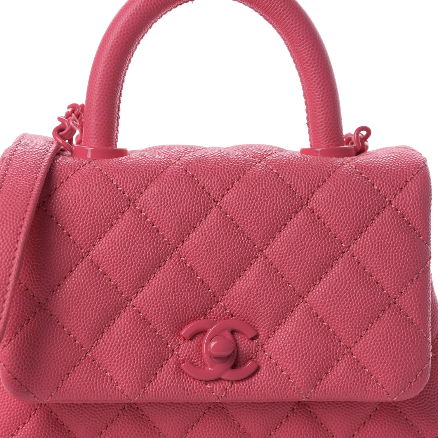 Chanel Caviar Quilted Incognito Extra Mini Coco Handle Flap Pink 11 of 12
