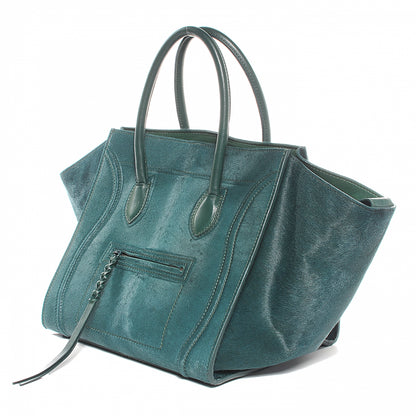 Celine Pony Hair Small Phantom Luggage Jade 10 of 12