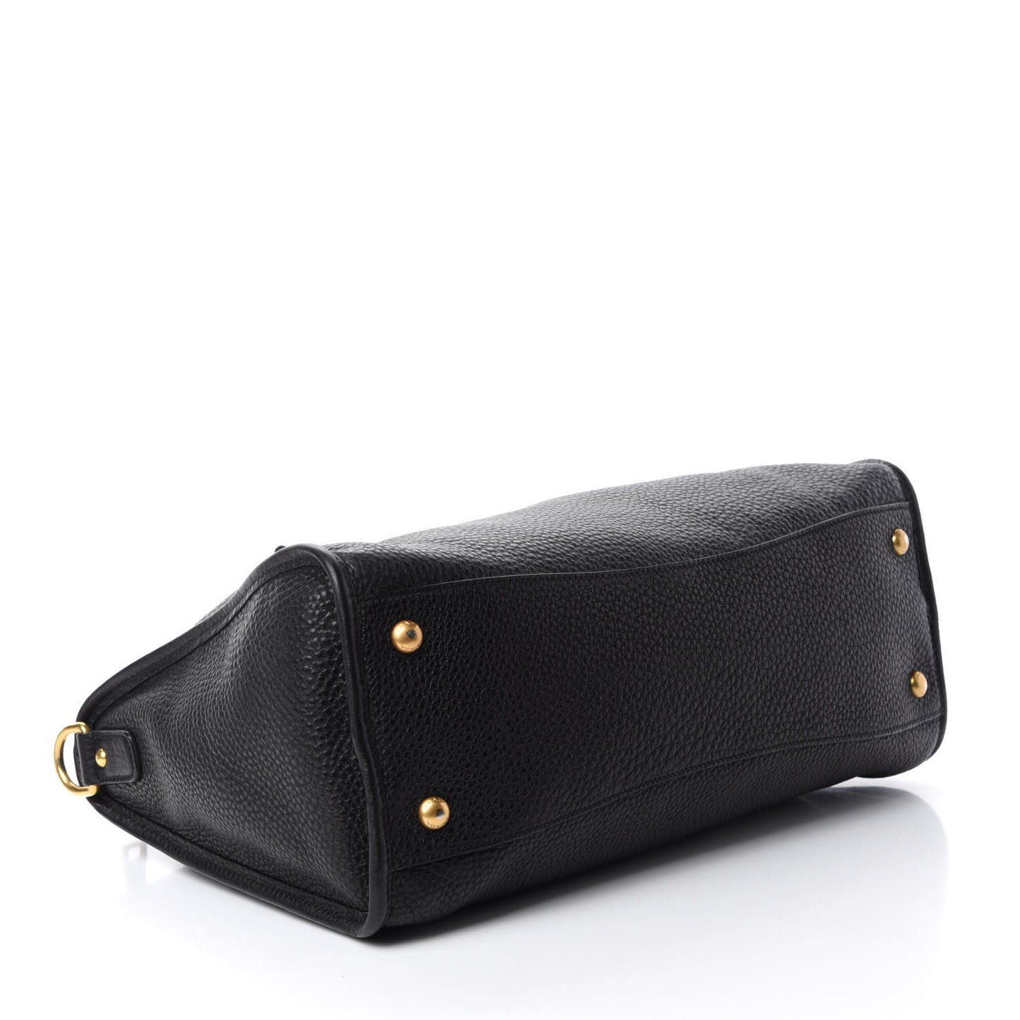 Vitello Daino Shopping Satchel Black