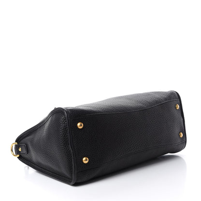 Prada Vitello Daino Shopping Satchel Black 4 of 14