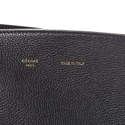 Celine Soft Grained Calfskin Small Belt Cabas Phantom Black 7 of 9
