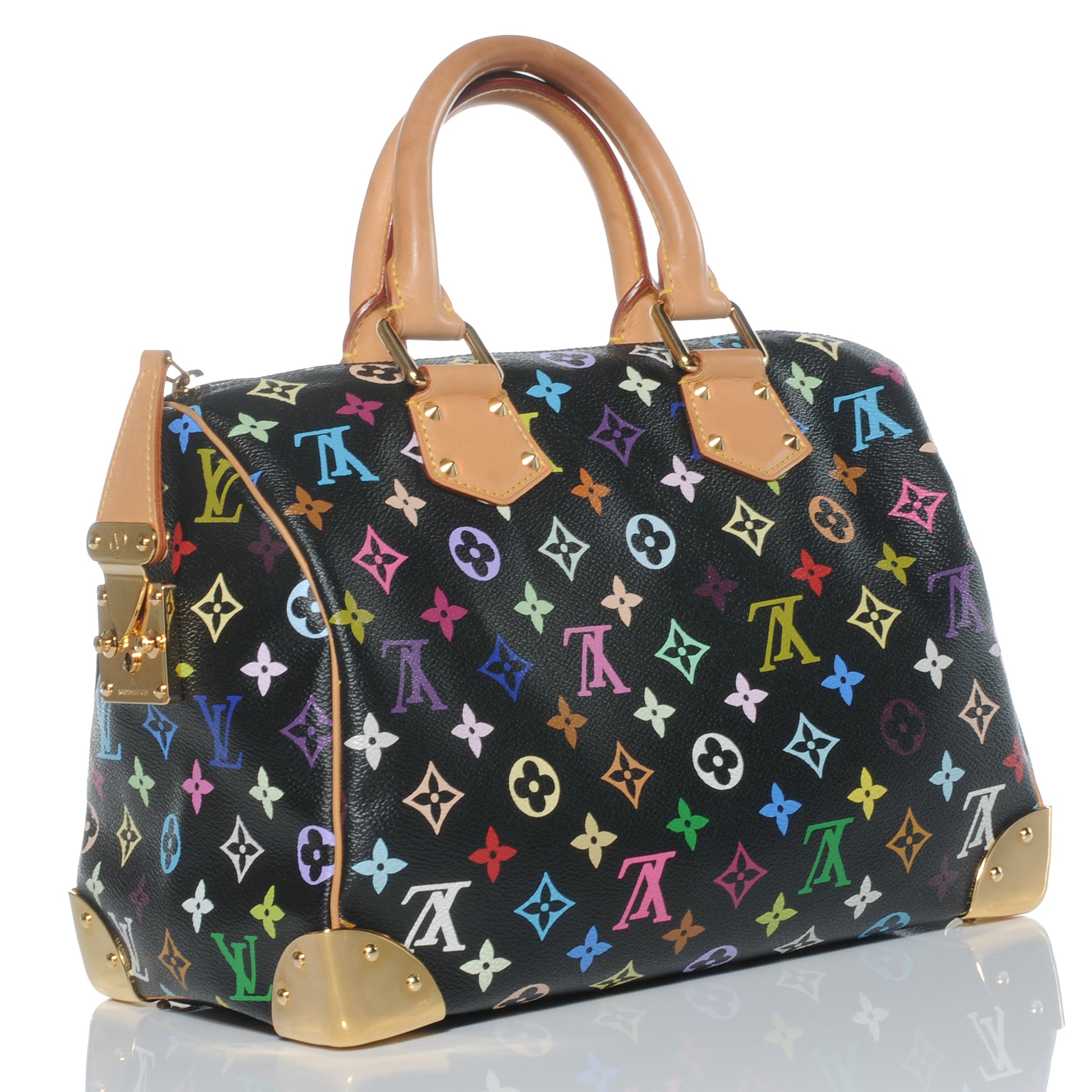 Louis Vuitton Monogram Multicolor Speedy 30 Black 3 of 7