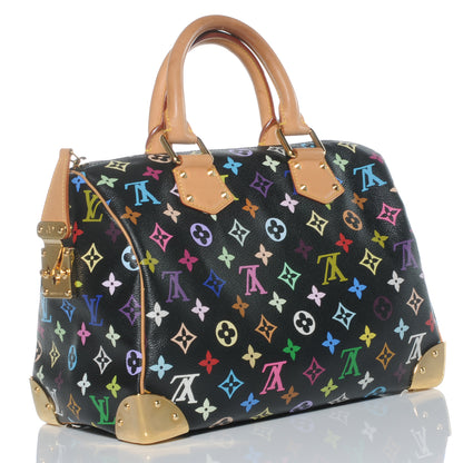 Louis Vuitton Monogram Multicolor Speedy 30 Black 3 of 7