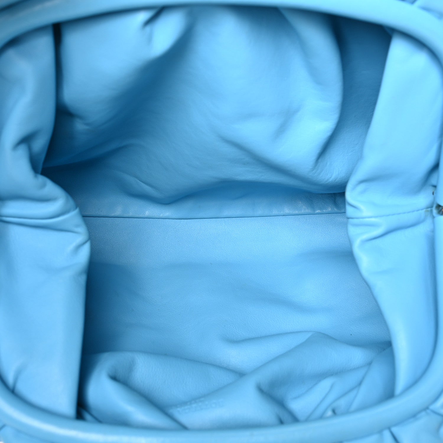 Bottega Veneta Smooth Butter Calf The Pouch Oversized Clutch Sky Blue 5 of 7