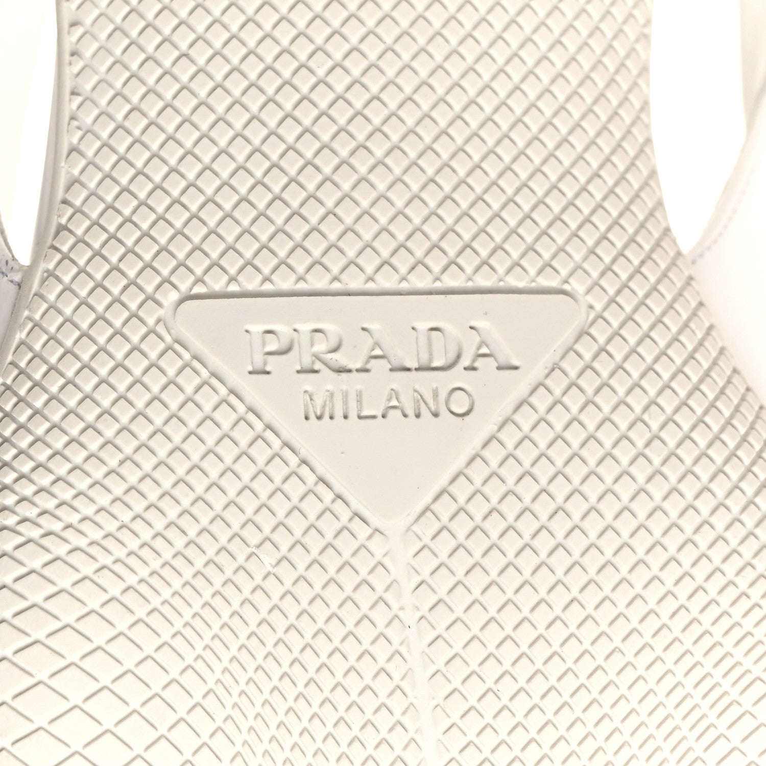 Prada Spazzolato Triangle Logo Pointed Toe 45mm Slingback Pumps 40.5 White 7 of 9