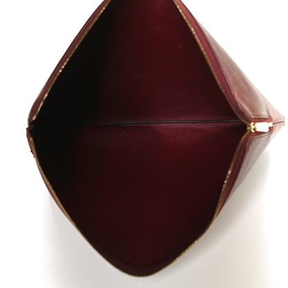 Celine Lambskin Bicolor Computer Case Light Burgundy Navy 5 of 11