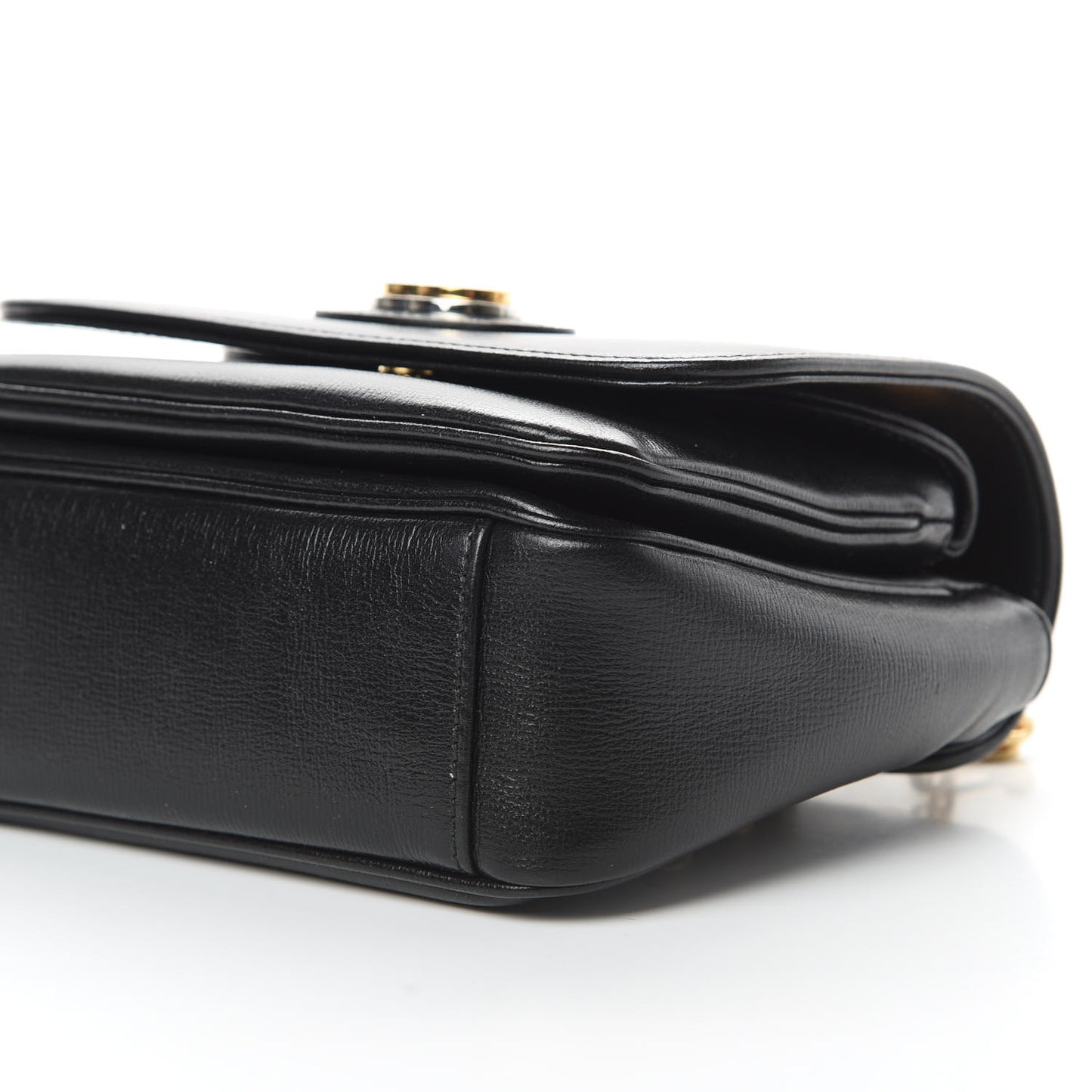 Azalea Calfskin Mini Marina Chain Shoulder Bag Black