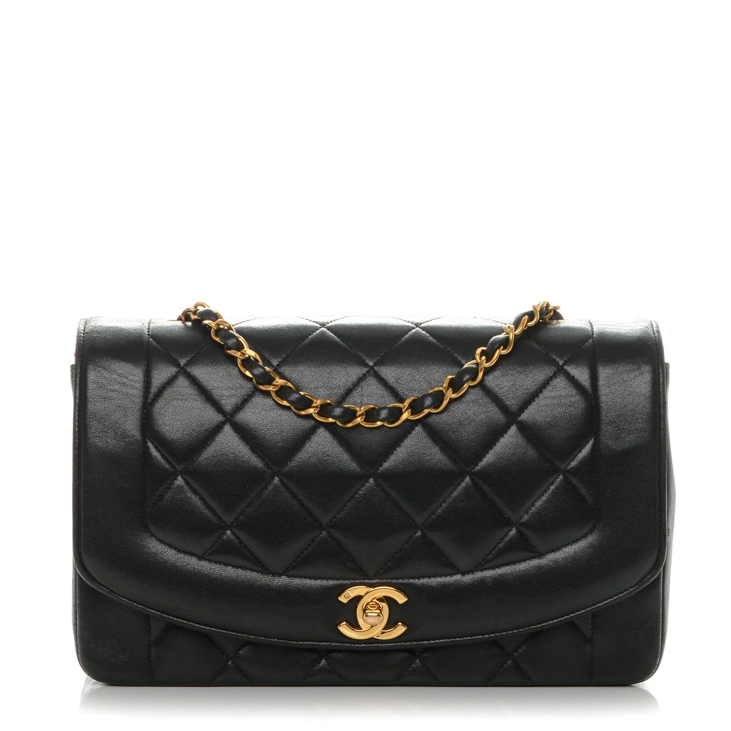 Chanel Lambskin Quilted Medium Single Flap Black 1 of 9
