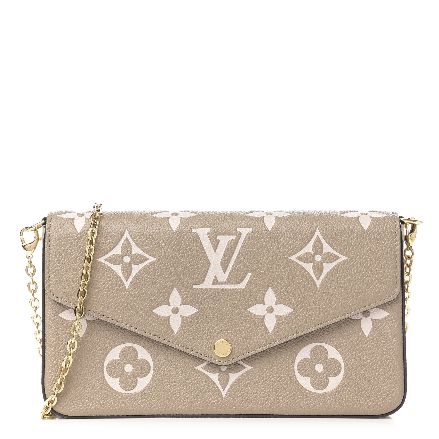 Louis Vuitton Empreinte Monogram Giant Felicie Pochette Tourterelle Creme 1 of 10