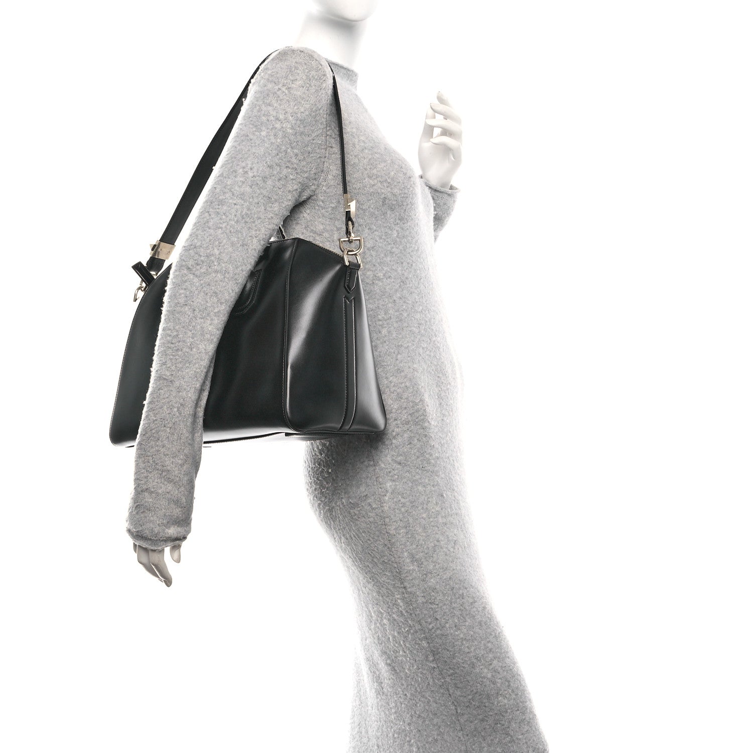 Givenchy Shiny Lord Calfskin Medium Antigona Black 2 of 10