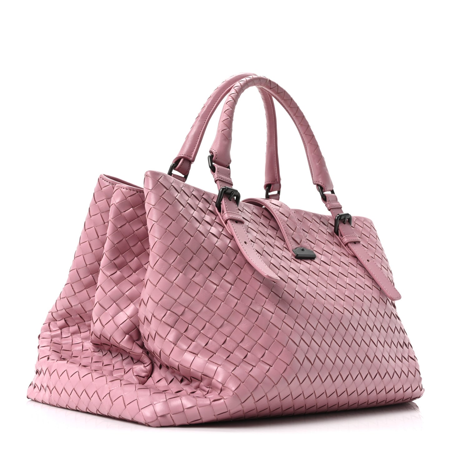 Light Calf Intrecciato Medium Roma Mallow