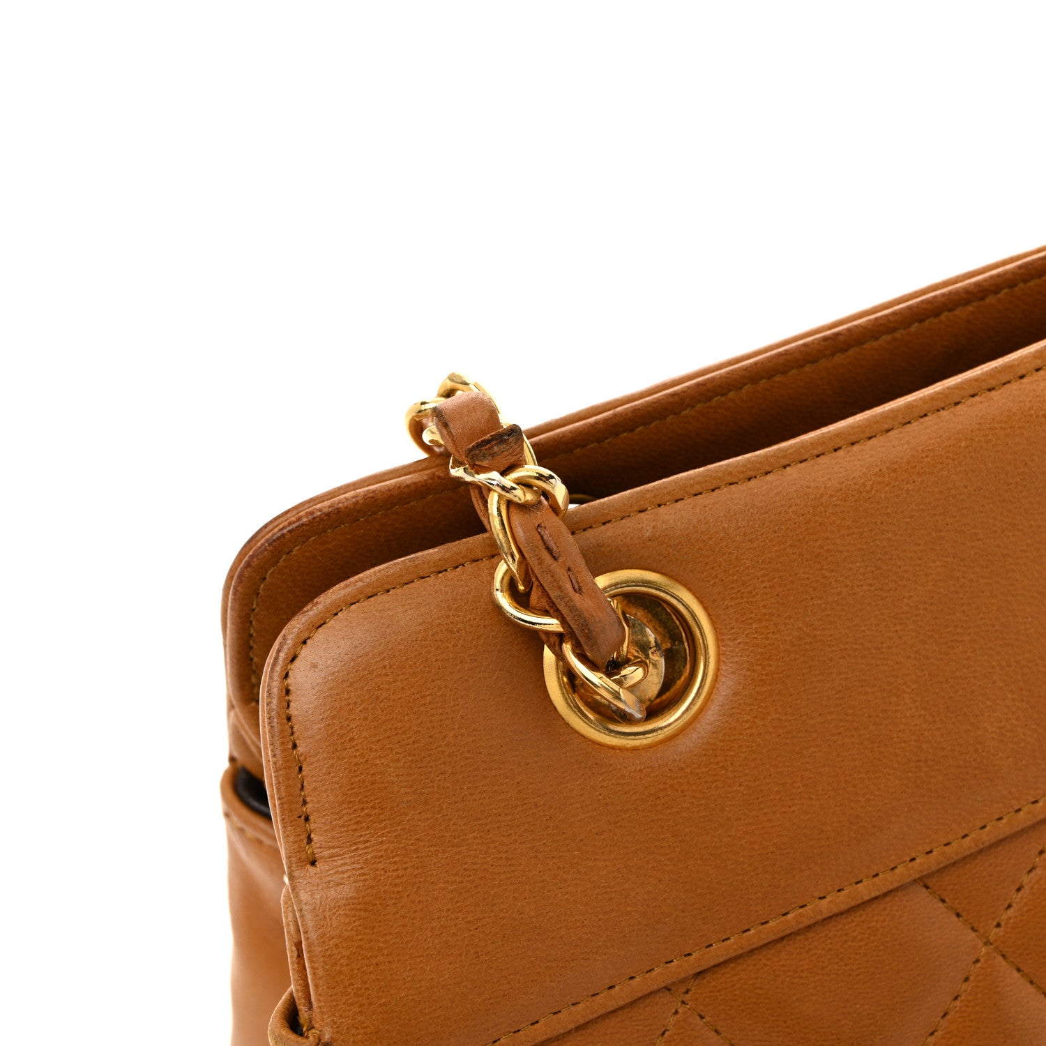 Chanel Lambskin Quilted Shoulder Bag Brown 13 of 17