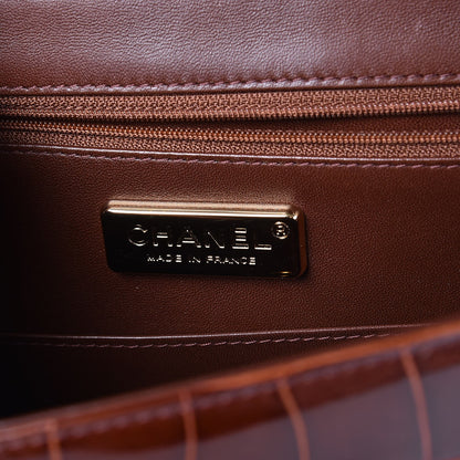 Chanel Alligator Jumbo Single Flap Dark Brown 7 of 8
