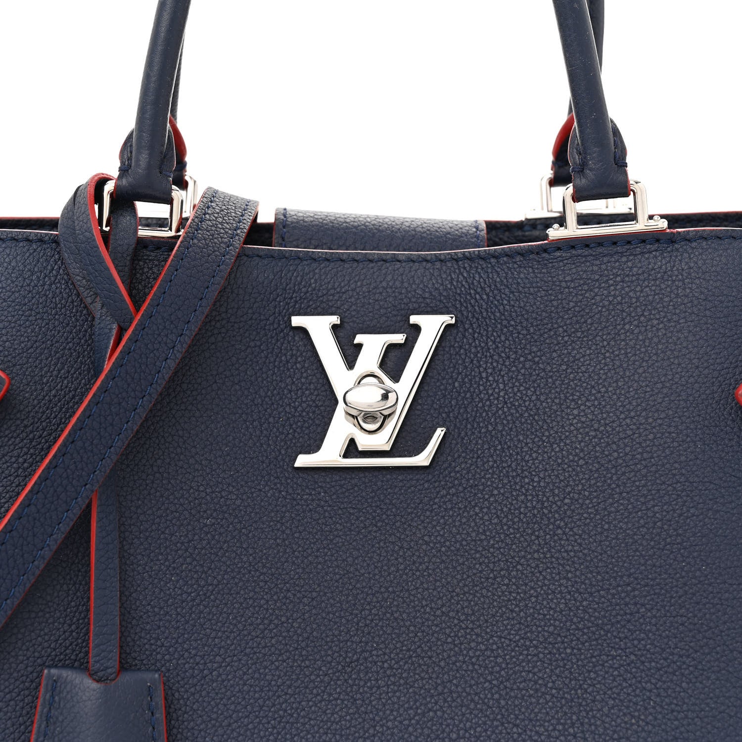 Louis Vuitton Calfskin Lockme Day Marine Rouge 7 of 22