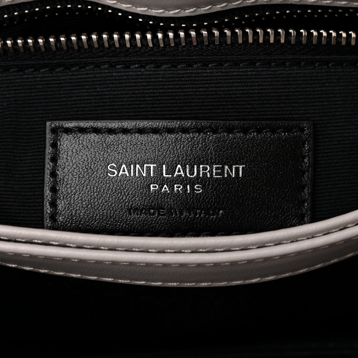 Saint Laurent Calfskin Y Quilted Monogram Toy Loulou Satchel Granite 6 of 11