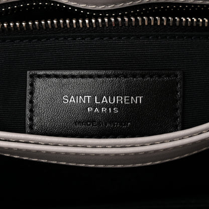 Saint Laurent Calfskin Y Quilted Monogram Toy Loulou Satchel Granite 6 of 11