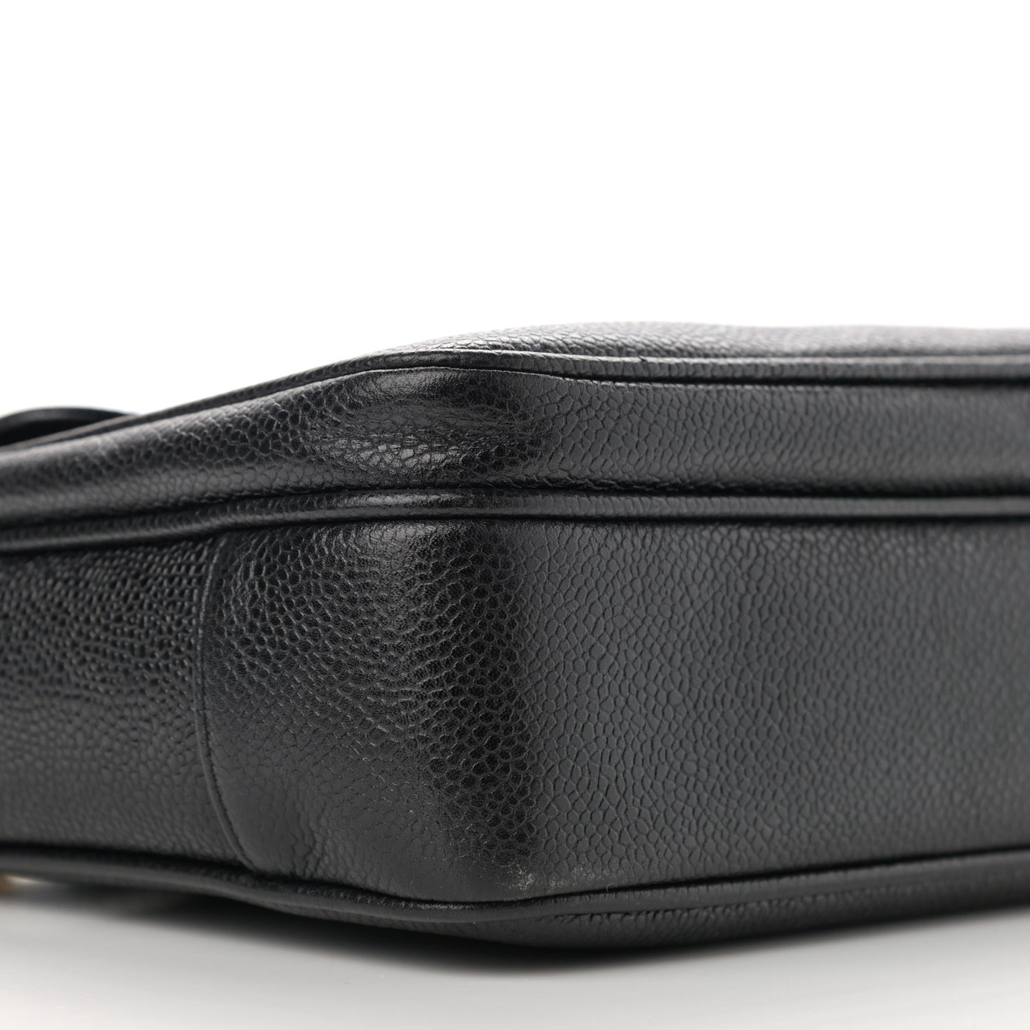 Caviar Flap Shoulder Bag Black