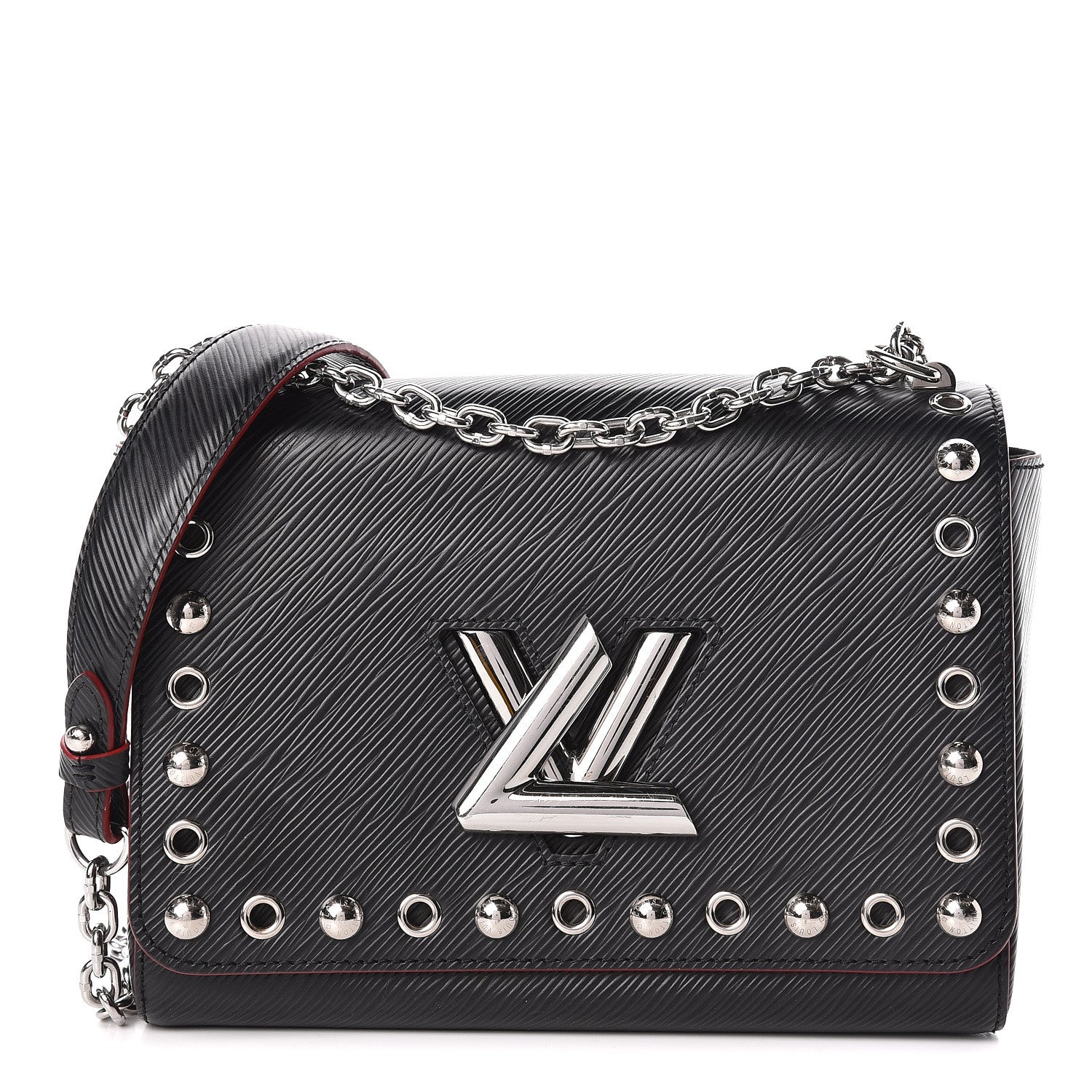 Louis Vuitton Epi Studded Twist Shoulder Bag MM Black 1 of 12