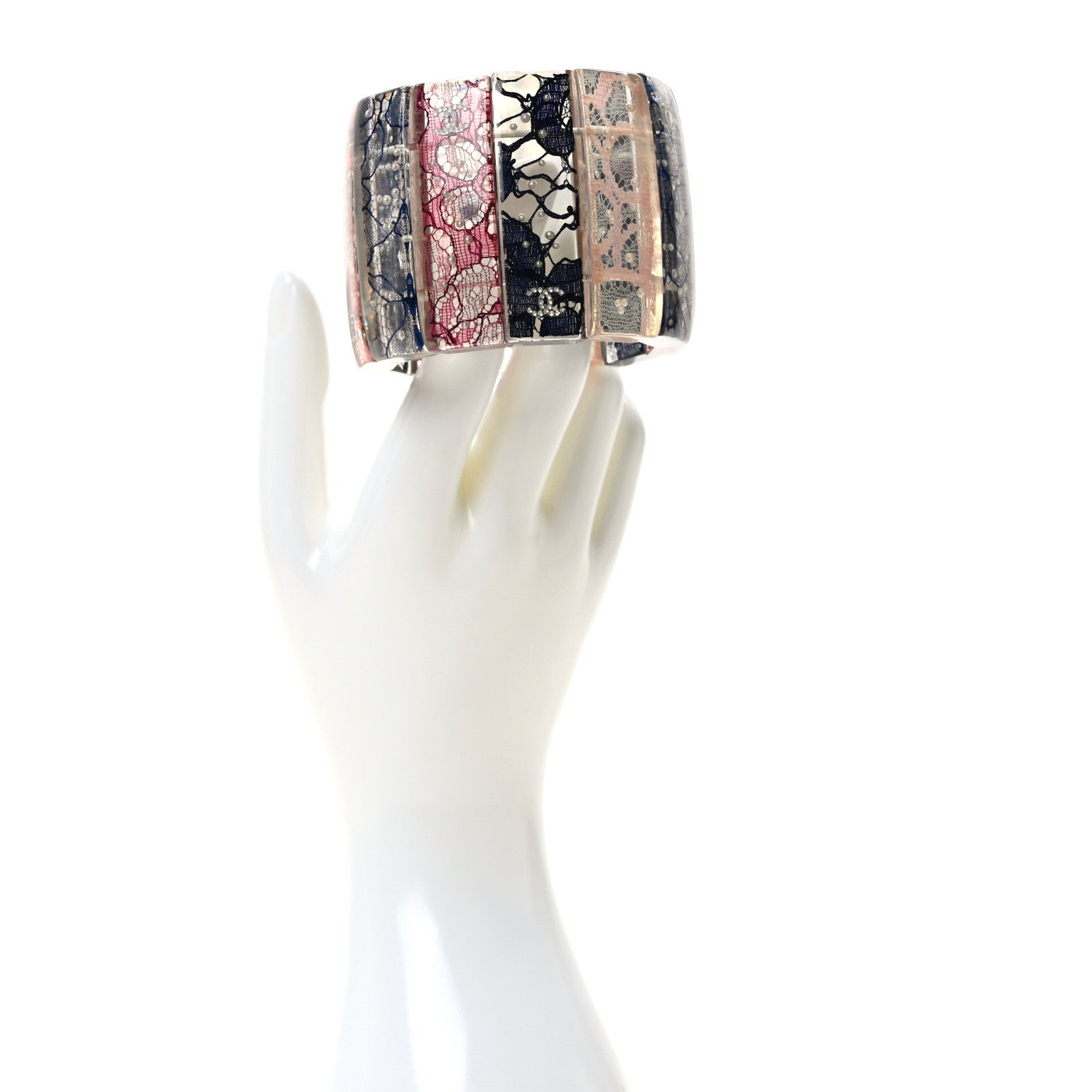 Chanel Resin Lace CC Bangle Multicolor 2 of 5
