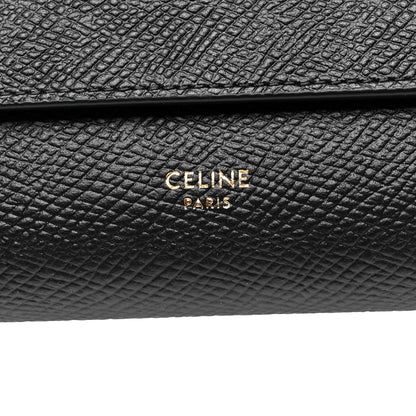 Celine Grained Calfskin Small Multifunction Folded Wallet Black 6 of 9