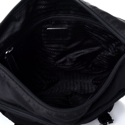 Prada Tessuto Nylon Saffiano Messenger Bag Black 4 of 8
