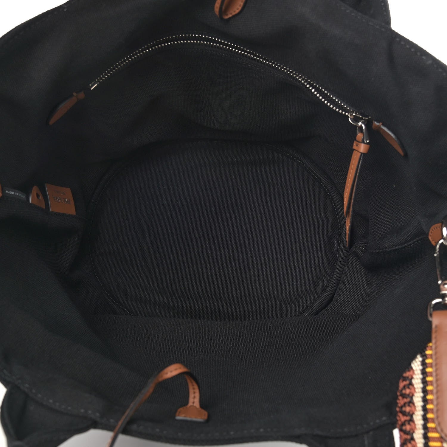 Prada Canapa Small Logo Shopping Tote Black 5 of 11