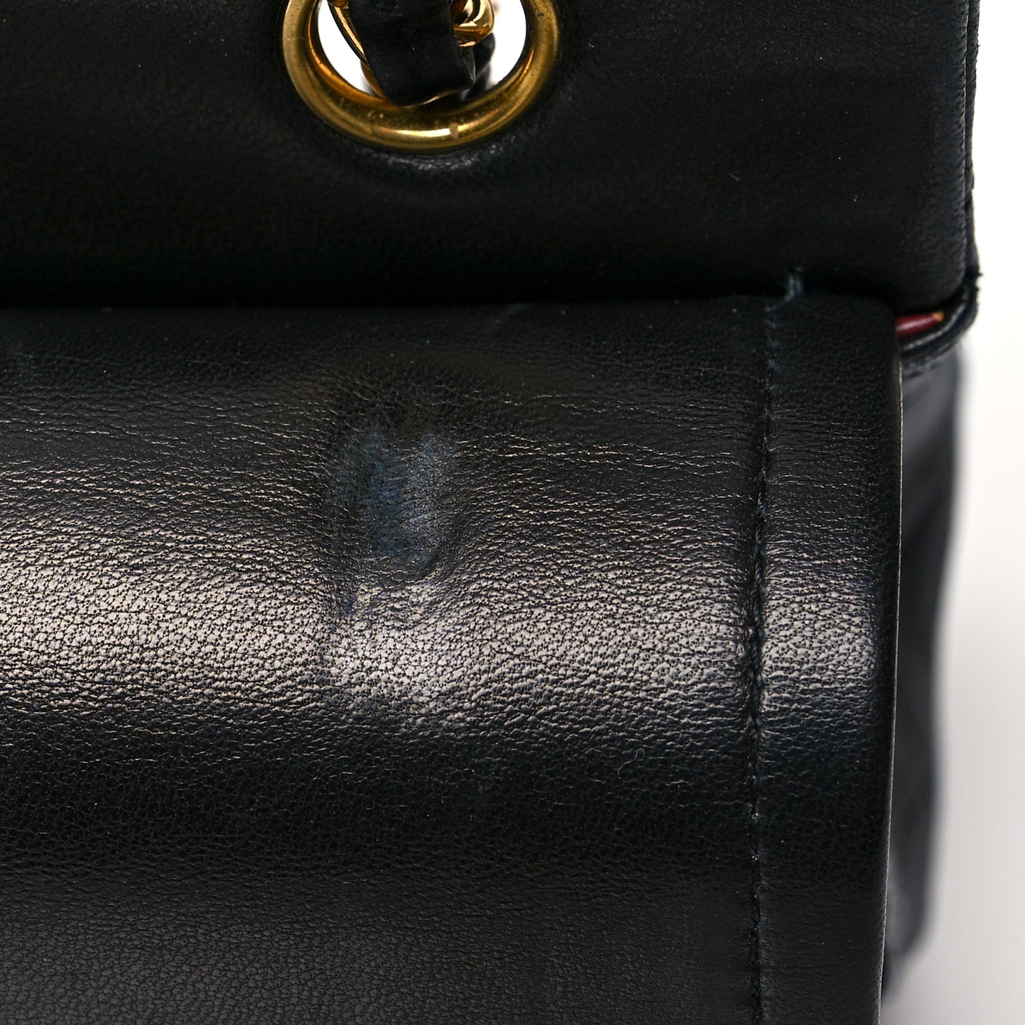 Lambskin Quilted Medium Double Flap Black