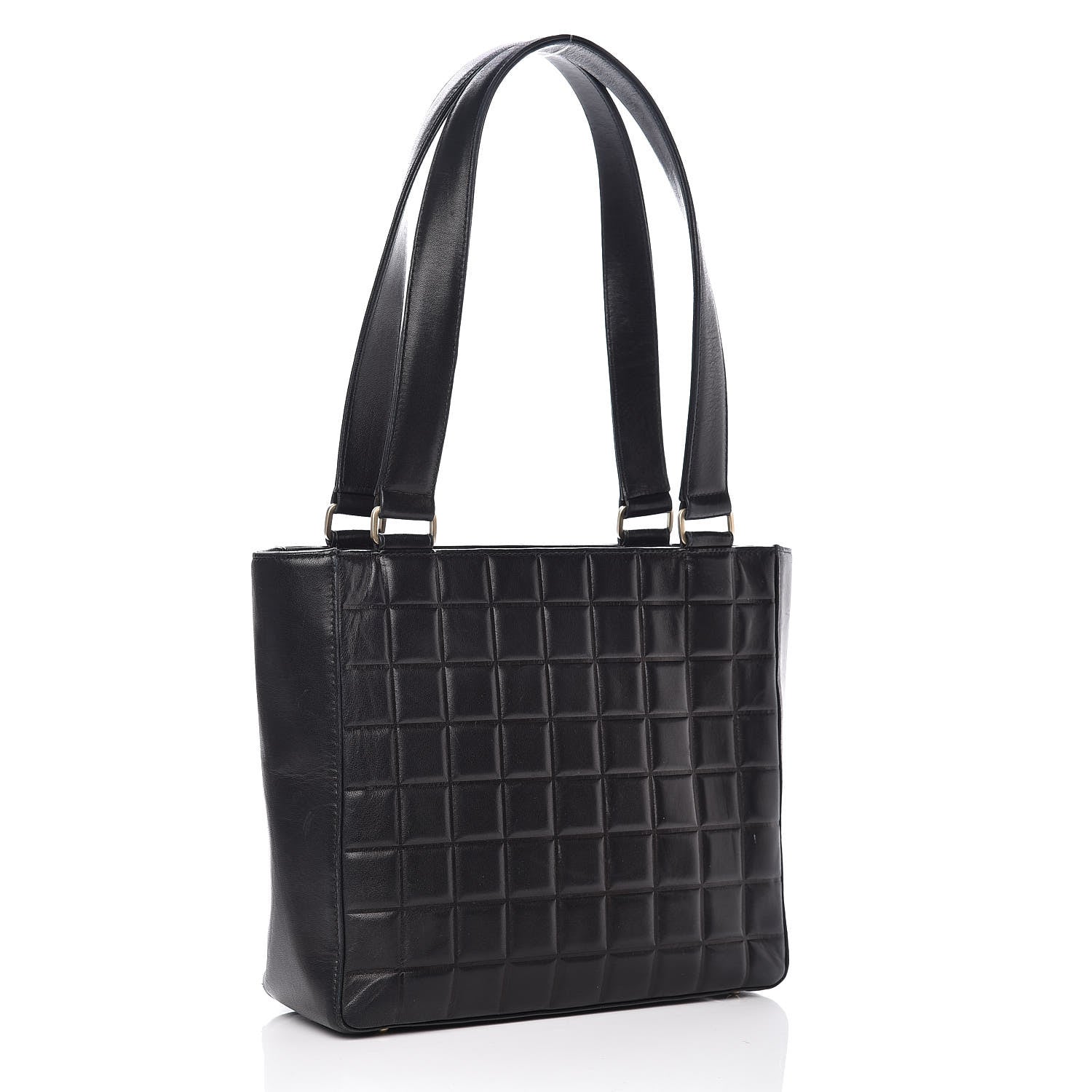 Chanel Lambskin Quilted Chocolate Bar Tote Black 3 of 15
