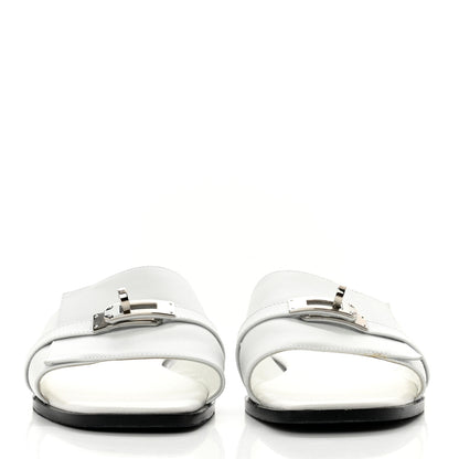Hermes Calfskin Giulia Sandals 40.5 White 2 of 8