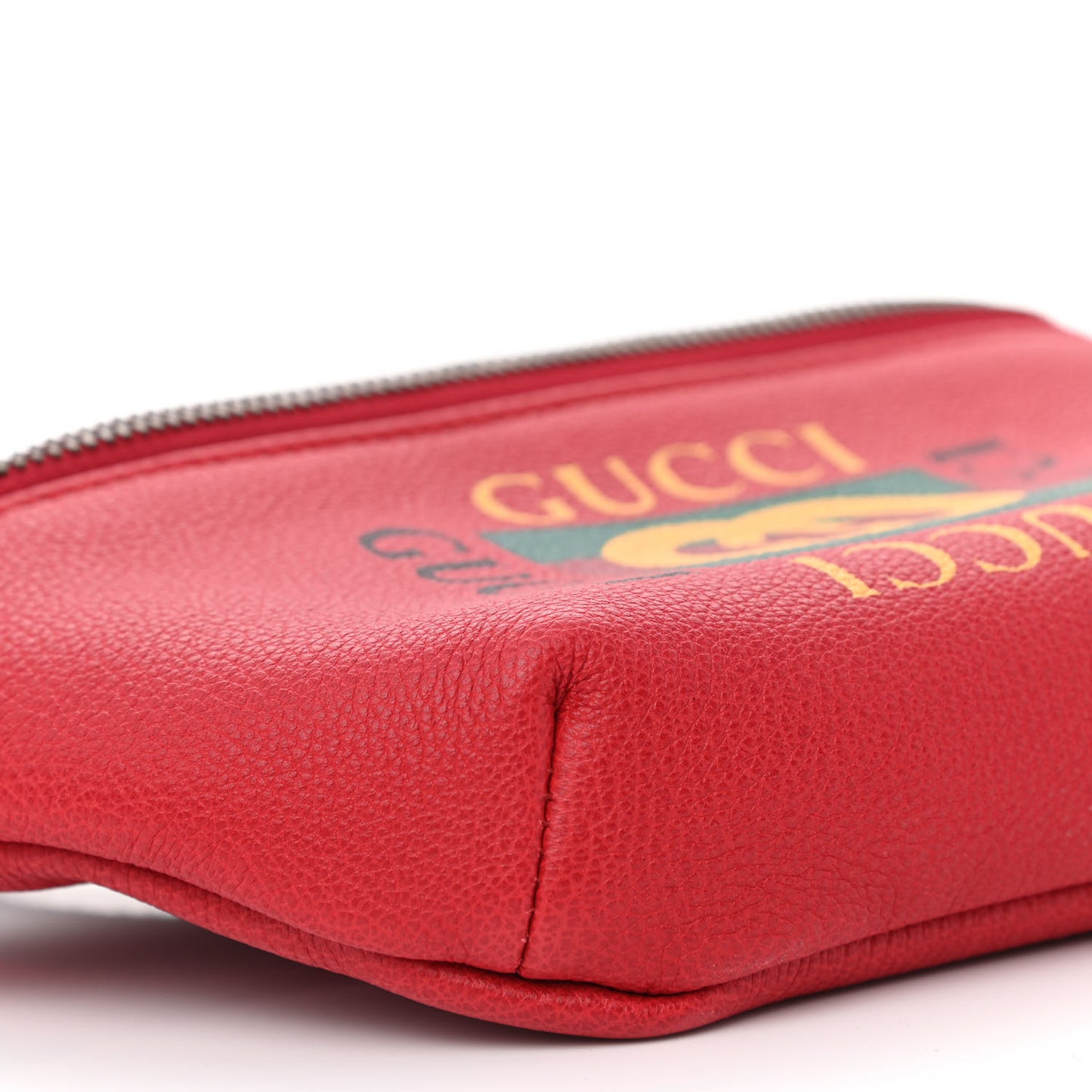 Grained Calfskin Small Logo Belt Bag Hibiscus Red