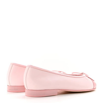 Chanel Lambskin CC Cap Toe Ballerina Flats 36 Pink Light Pink 4 of 9