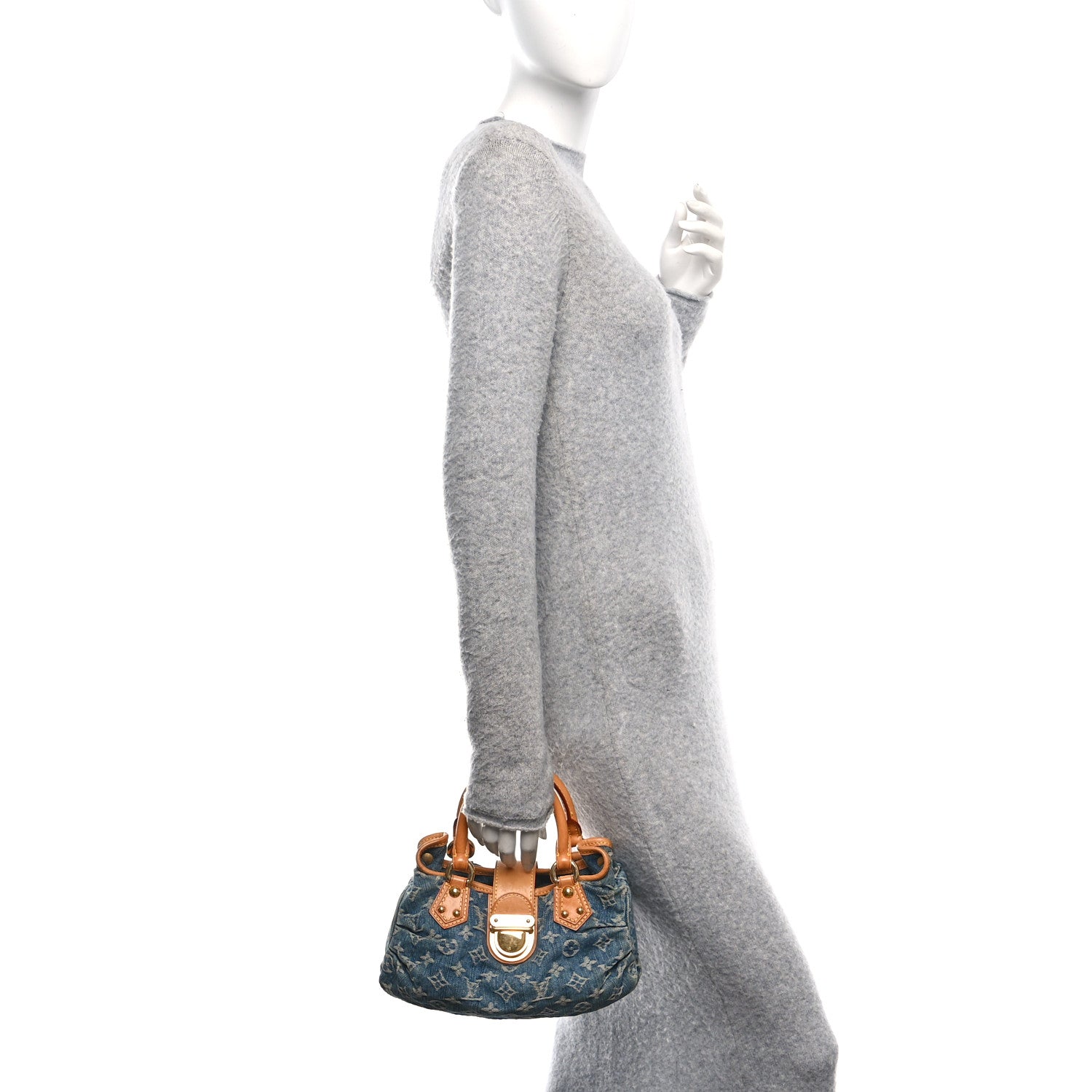 Louis Vuitton Monogram Denim Pleaty Blue 2 of 11