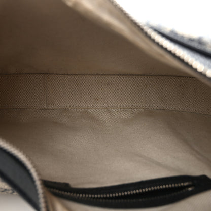 Gucci GG Supreme Monogram Textured Calfskin Web Large Attache Shoulder Bag Beige Blue 5 of 9