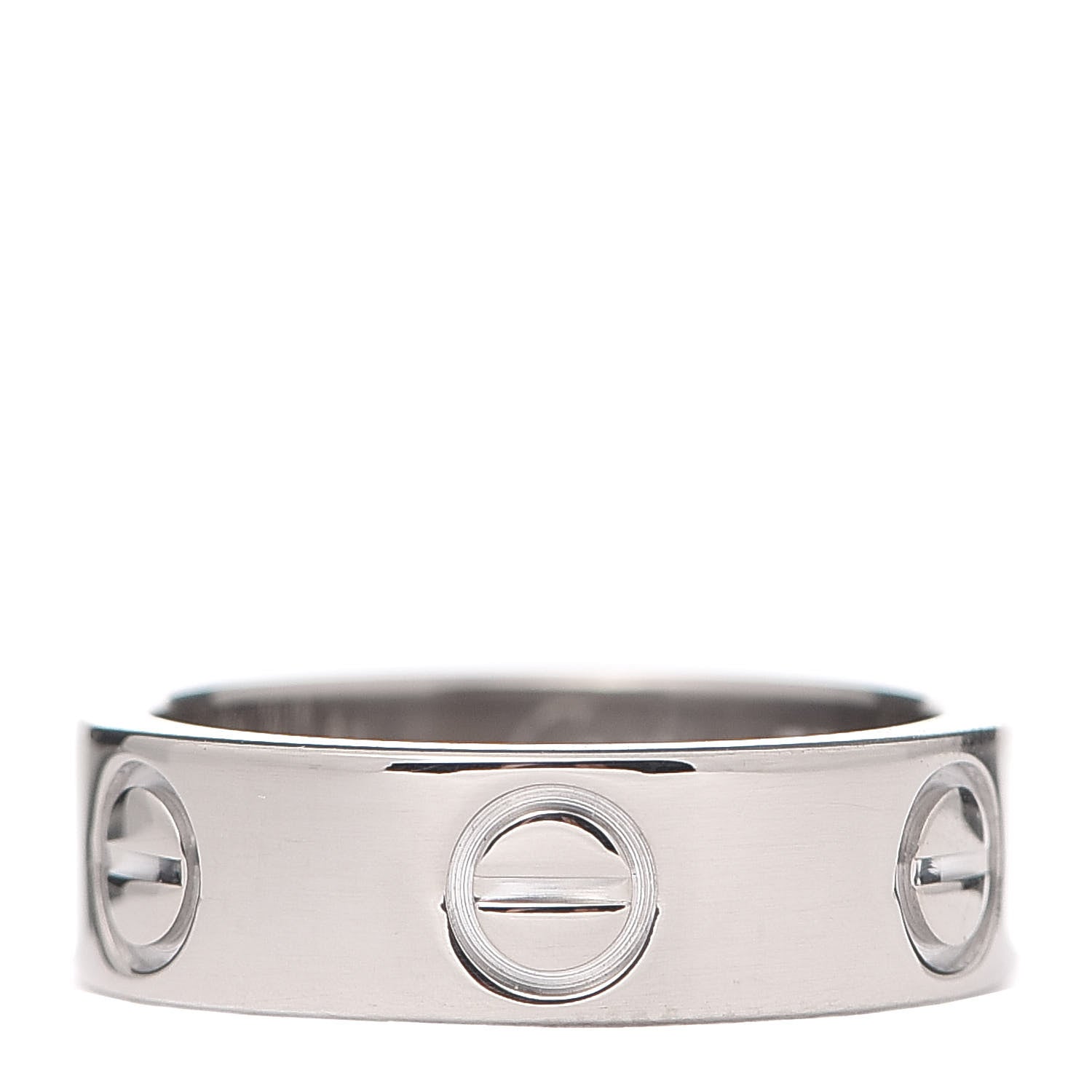 Cartier 18K White Gold 5.5mm LOVE Ring 48 4.5 1 of 4