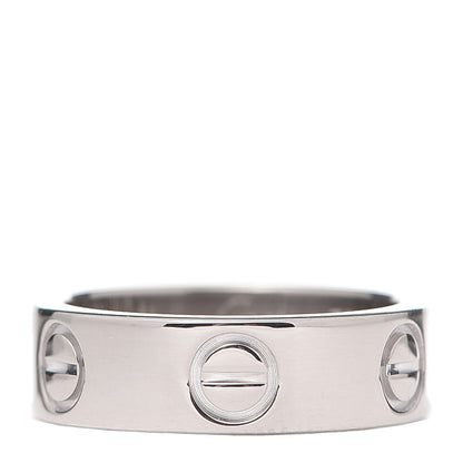 Cartier 18K White Gold 5.5mm LOVE Ring 48 4.5 1 of 4