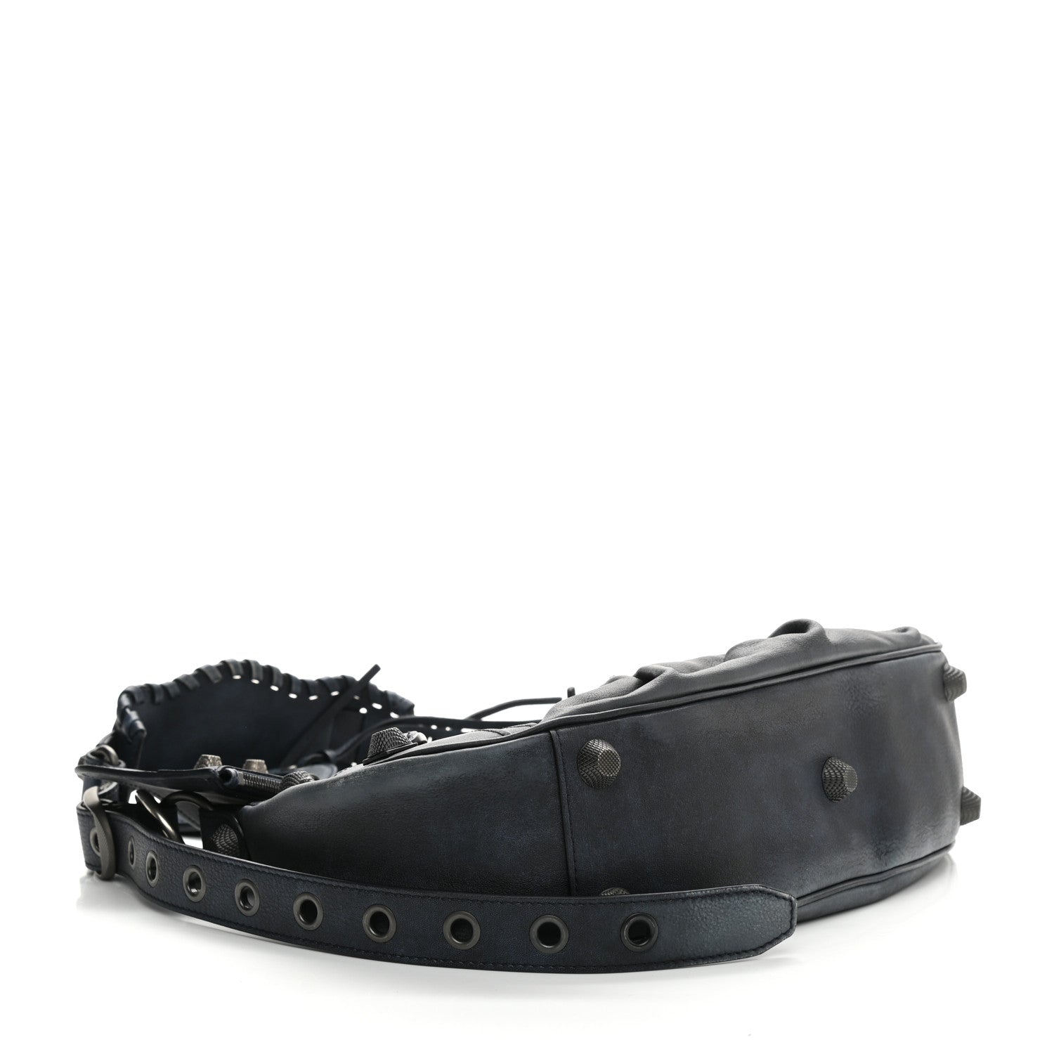 Balenciaga Used Calfskin Small Le Cagole Shoulder Bag Navy 4 of 9