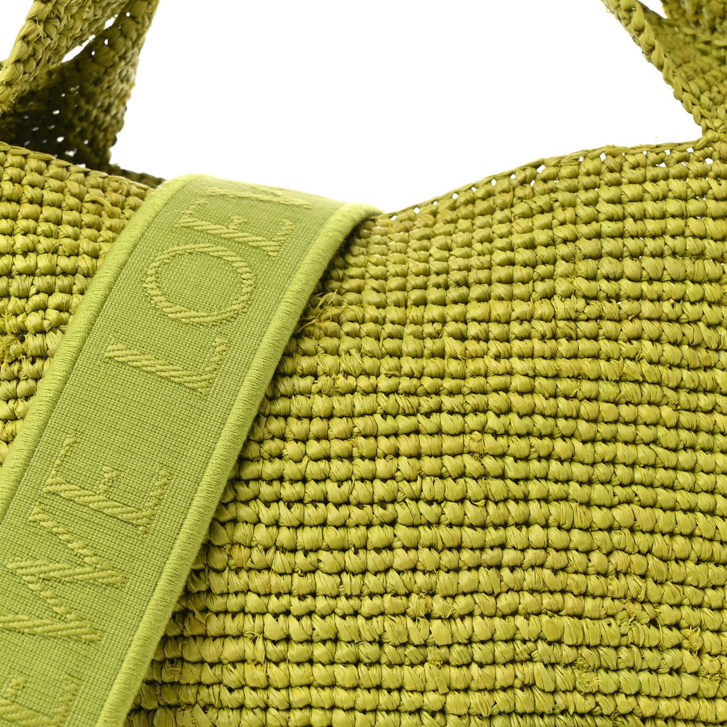 Loewe Raffia Mini Slit Tote Bag Meadow Green 7 of 10