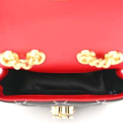 Gucci Calfskin Quilted Mini Deco Shoulder Bag Mystic White Red Black 5 of 11