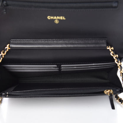 Chanel Lambskin Quilted Egyptian Amulet Wallet On Chain WOC Black 5 of 11