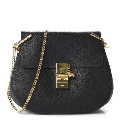 Chloe Grained Lambskin Drew Shoulder Bag Black 1 of 9