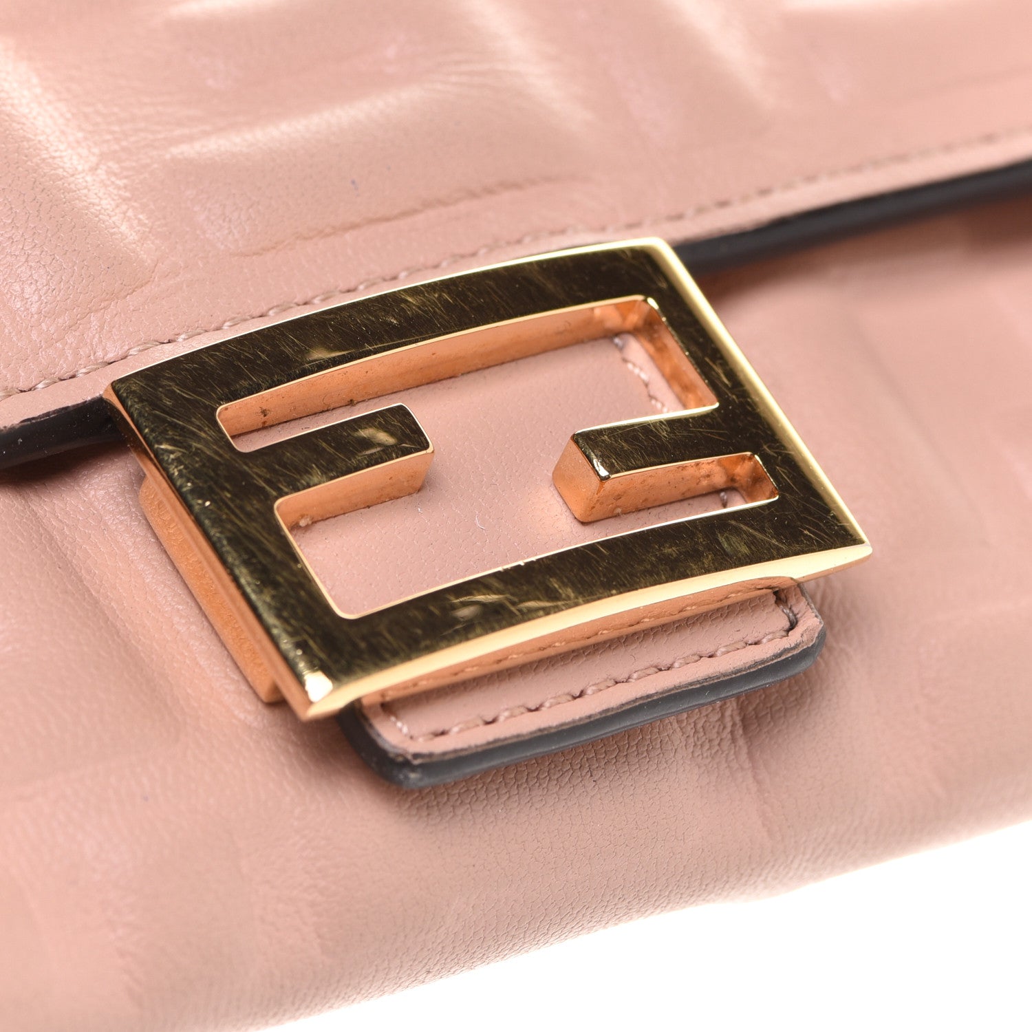 Fendi Nappa Matisse FF Embossed Continental Wallet Rose Quarzo 9 of 9