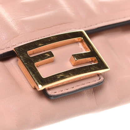 Fendi Nappa Matisse FF Embossed Continental Wallet Rose Quarzo 9 of 9